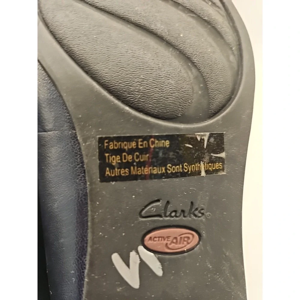 Clarks Timeless Black Leather Lea Slip On Womens Shoe Loafer‎ 8N
